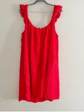 ARULA Red Ruffle Strap Dress 2X